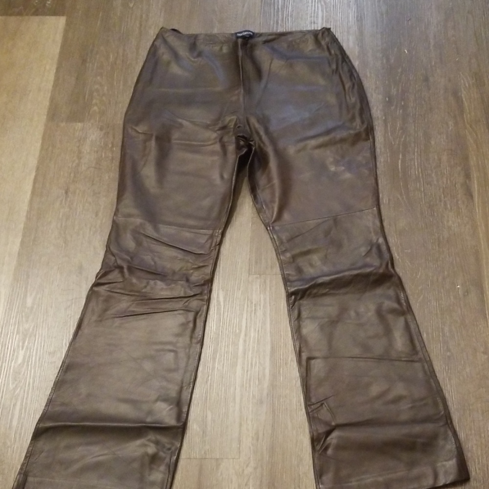Plush Chocolate leather pants